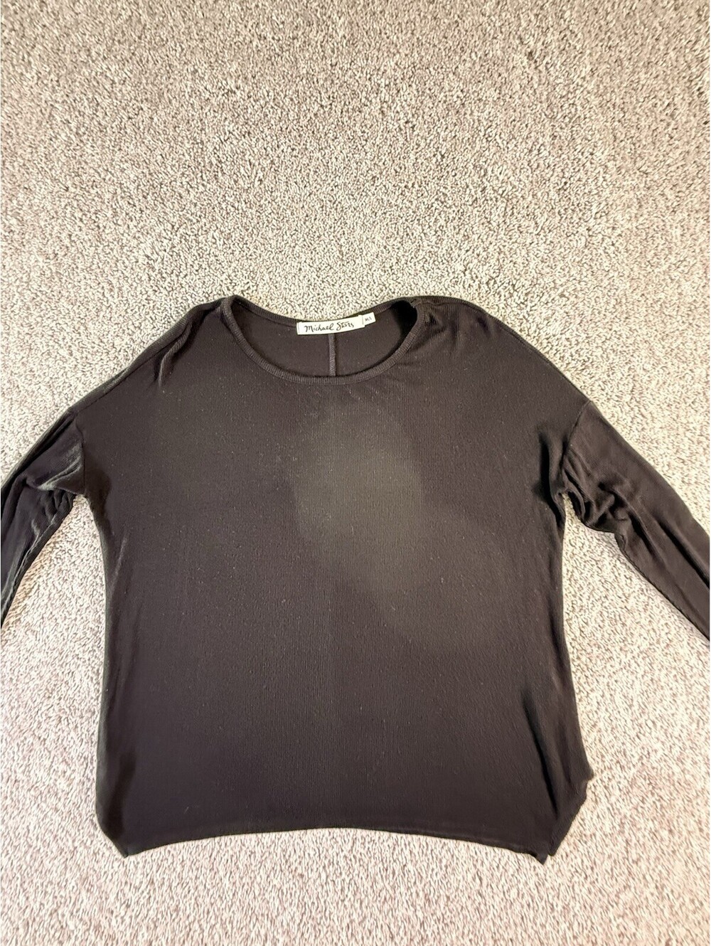 Michael Stars Oversized Black Shirt M/L Black Long Sleeve